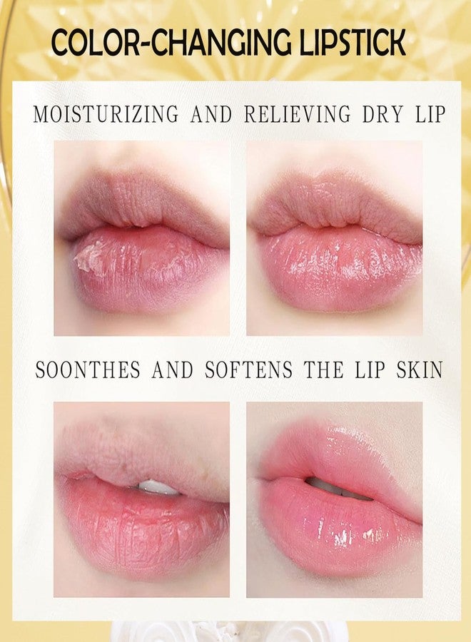 MinFei Color Changing Lipstick, Gold Crystal Ph Transfer Proof Color Changing Lipstick, Clear Lip Stick That Changes Color, Hydrating & Non-Sticky Formula, Long Lasting Moisturizing Lip Gloss for Women(1PCS) - Image 3
